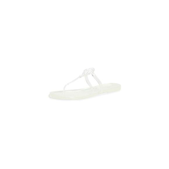 Tory Burch Women's Mini Miller Thong Flip Flops Clear jelly 10 - Picture 2 of 6